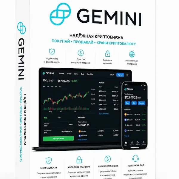 Верифицированный аккаунт Gemini.com купить