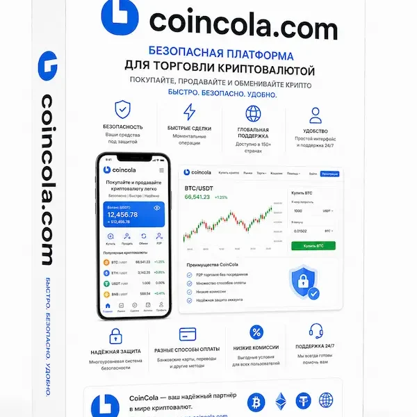 Верификацию аккаунта на coincola.com